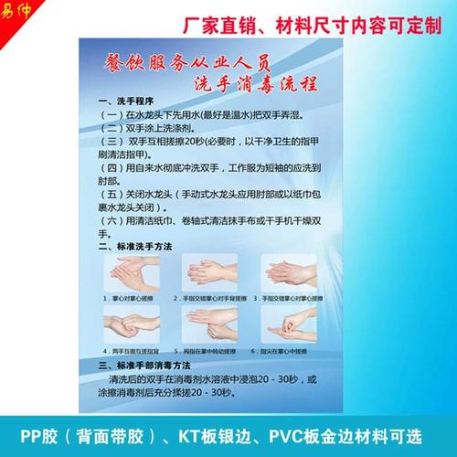 餐飲服務從業人員洗手消毒流程圖 規范程序與實用方法